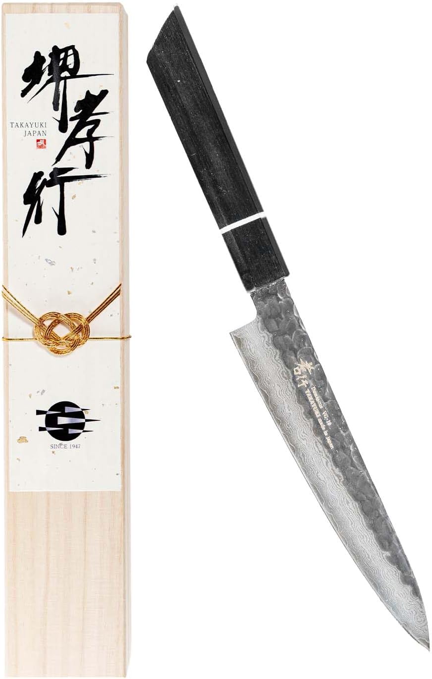 銀座 菊藤 ペティーナイフ 135ミリ 槌目V金10号多層鋼 v金